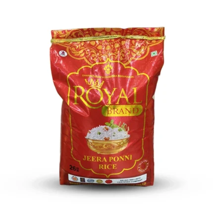Royal Brand Jeera Ponni- Boiled Rice 26Kg
